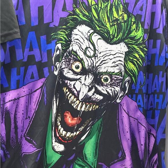 BATMAN D.C. Comics JOKER SS Polyester PERFECT HALLOWEEN COSTUME LARGE  UNISEX - Picture 4 of 8